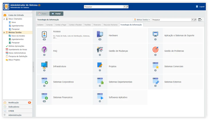screenshot of Requestia IT Service Management